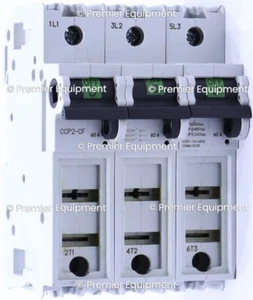 * EATON CCP2-3-60CF FINGER SAFE FUSE BLOCK w/ Switch 60 Amp 3 Pole 60A 3P - Picture 1 of 5