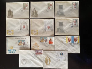 🇵🇱 Poland 1979-87 Pope John Paul II three visits to Poland FDC collection - MS - Picture 1 of 13