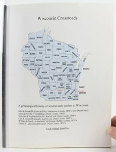 Wisconsin Crossroads: Genealogical History of Early Settlers Manitowoc, Dunn Cty - Imagen 1 de 7