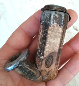 Antiguo tubo de cuerda tallado S. tubo temprano bisagra de metal decorativo - Imagen 1 de 24