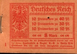 GERMANY 1920-21 GERMANIA (8m) BOOKLET MH 14 SGB14, CAT £275 - Picture 1 of 2