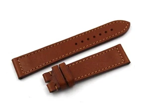 Strap Band Leather Brown 20/18mm Casual Buckle Barb Hand Made Italy - Imagen 1 de 4