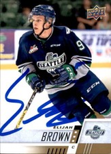 Elijah Brown Signed Autograph 17/18 Upper Deck CHL card #53 Seattle Thunderbirds