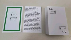 Sound Fishing Kartenspiel Konsonanten Buchstaben / Bilder schwarz-weiß ohne Karton - Bild 1 von 7