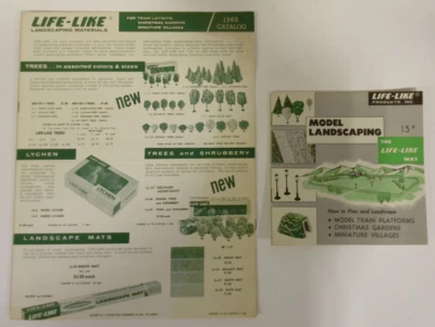 Vintage Life-Like 1960 2pg Catalog & 16pg Booklet on Model Landscaping - Image 1 of 4