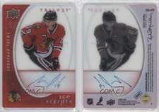 2008-09 Upper Deck Trilogy Ice Scripts Jonathan Toews #IS-JT Auto