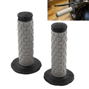 2pcs Gray Pro Taper Pillow Top Handlebar Grip For Dirt Bike Motorcycle 7/8" 22MM - Picture 1 of 11