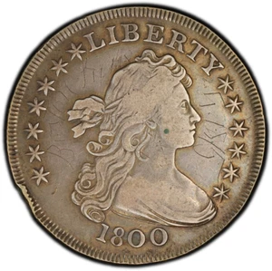 1800 Draped Bust Silver Dollar; PCGS VF-Details; Incredibly Early $1 - Picture 1 of 6
