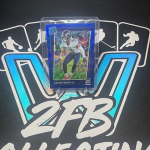 2021 Donruss Optic Caleb Farley RC RR #249 Blue Scope Prizm Tennessee Titans - Picture 1 of 2
