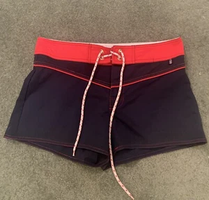 Nautica Board Shorts Size Small Blue with Red Trim - Picture 1 of 5