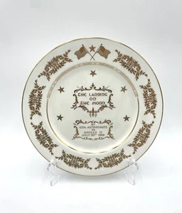 Targa commemorativa Aynsley Bone China sbarco sulla luna Apollo 11 1969 - Foto 1 di 5