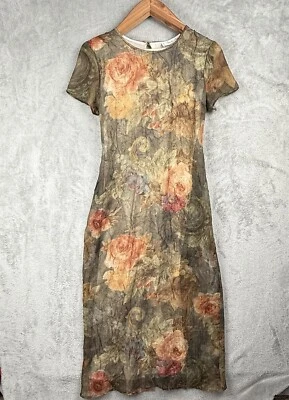 Vestido Floral Vintage Christy Lyn Multicolor Para Mujer 10 Romántico Acuarela Transparente Foto 1 de 4