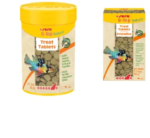 Sera O-Nip Nature Tablets Aquarium Fish Treat Krill Bloodworm Tubifex 24/100 Tab - Picture 1 of 3