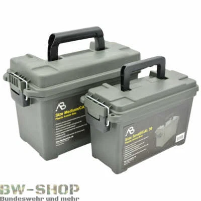 US ARMY MUNITIONSKISTE KUNSTSTOFF OLIV KAL.30 & KAL.50 US AMMO BOX ABSCHLIEßBAR
