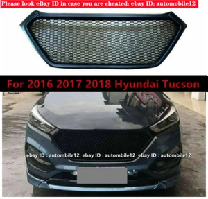 For 2016 2017 2018 Hyundai Tucson Black Front Mesh Honeycomb Grill Grille - Picture 1 of 4