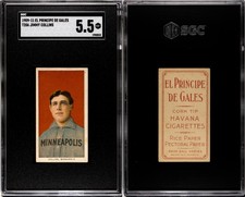 1909-11 T206 Jimmy Collins Minneapolis HOF SGC 5.5 EPDG **El Principe de Gales**