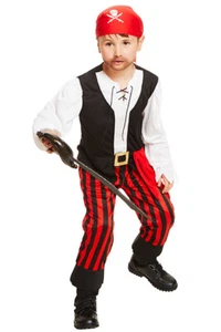 Kinder Piraten Junge Sieben Meere Kapitän Karibik Meer Halloween Kostüm - Bild 1 von 6