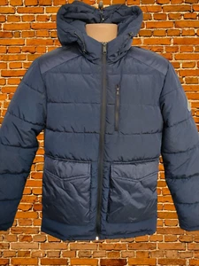 BNWT JACK&JONES NAVY JORWAYNE PUFFER JACKET XSMALL MEN HOODED PADDED COAT RRP£65 - Picture 1 of 6