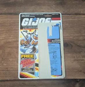 Tarjeta de archivo vintage 1987 Gi Joe 3,75" Blizzard tarjetero completo sin cortar - Imagen 1 de 2