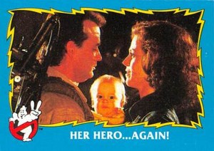 1989 Topps Ghostbusters #80 Her Hero Again! 👻