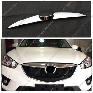 Stainless Steel Front Bumper Middle Grille Grill Trim For Mazda CX-5 2013-15