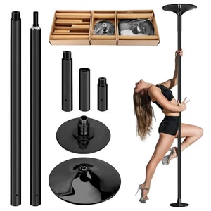 Dance Pole 45mm Portable Static Spinning Stripper Pole Exercise Party Dancing - Picture 1 of 11