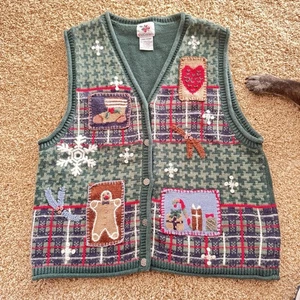 Vintage Nussknacker Weihnachten Pullover Weste Größe L - Bild 1 von 8