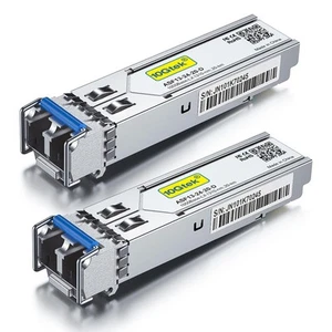 10Gtek 1000Base-LX/LH SFP Module, 1.25G SFP, 1310nm SMF, Up to 20km, LC Single M - Photo 1/6
