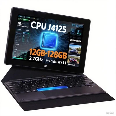 2025 New 10.1 Inch Windows Tablet, 2 in 1 Touch Winsows11 Pro Tablet PC,Intel... - Image 1 of 4