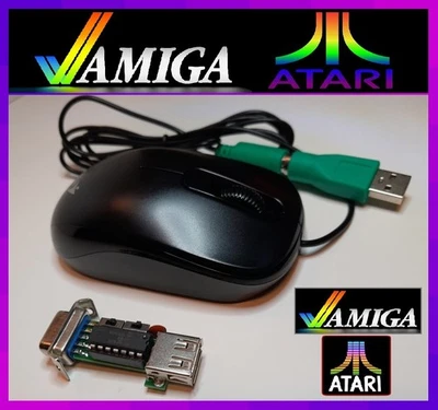 AMIGA ATARI Maus OPTISCH inkl. AMIGA-ATARI USB/DB9-Adapter / 100% Funktion - NEU - Bild 1 von 4