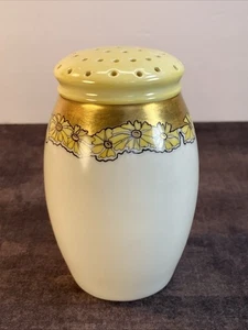 M&Z-Talkumpuder-Flaschenstreuer-Österreich-gelbe Blüten/Gold-Vintage-MCM Retro - Bild 1 von 13