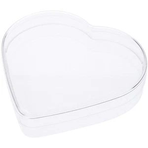 Pioneer Plastics 174C Clear Heart Shaped Plastic Container, 6" W x 1.375" H - Picture 1 of 5