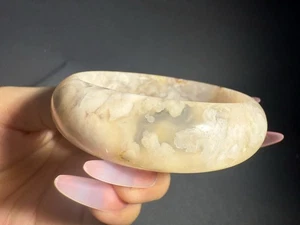 55.6mm Madagascar Sakura Agate Cherry Blossom Bangle/ Beautiful Crystal- Agate - Bild 1 von 17