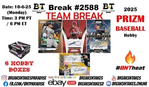 Seattle Mariners 2025 Panini Prizm Baseball Hobby 6 BOX Break #2588 - Bild 1 von 1