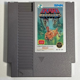 Ikari Warriors (Nintendo NES 1987) Game Cartridge Manual and Hardshell Case