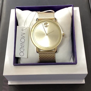 BRAND NEW Movado Men's Evolution BOLD Gold St Steel Mesh Band 40mm Watch 3600560 - Picture 1 of 9