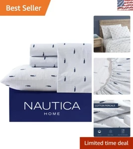 Luxuriöses leichtes Queen Bettwäsche Set in Wal Streifen - perfekt für alle Jahreszeiten - Bild 1 von 8