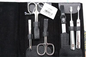 Pfeilring 6pc Manicure Set Scissors Tweezer W/BLACK CASE Germany 0193890300 - Picture 1 of 3
