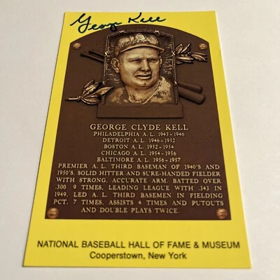 George Kell National Baseball Hall of Fame Signed AUTO Postcard - Not Certified - Image 1 of 4