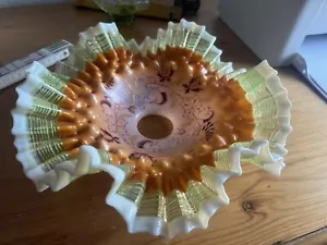 Antiker Jugendstil Glas Lampenschirm Einmalig 👌 Lampe um 1900 Uranglas!!! - Bild 1 von 15