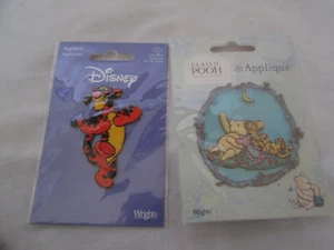 2 Winnie The Pooh Embroidered Iron On Patches Tigger & Pooh Tigger & Piglet - Picture 1 of 3