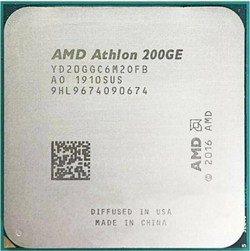 AMD Athlon 200GE 3.2 GHz Dual-Core 4 Threads 5MB Socket AM4 35W CPU Processor - Image 1 of 1