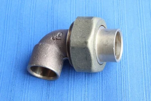 AB201-Löt Winkel Verschraubung 15mm x15mm konisch dichtend Rotguss Model 4096 - Bild 1 von 1