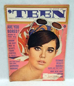Vintage Aug 1965 'TEEN Magazine - Bored?, Teen Beauty Queens, Barbara Parkins - Bild 1 von 6