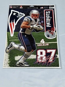 Rob Gronkowski GRONK & Patriots Multi Use 4 Decals Stickers Measures 11" x 17" - Picture 1 of 1