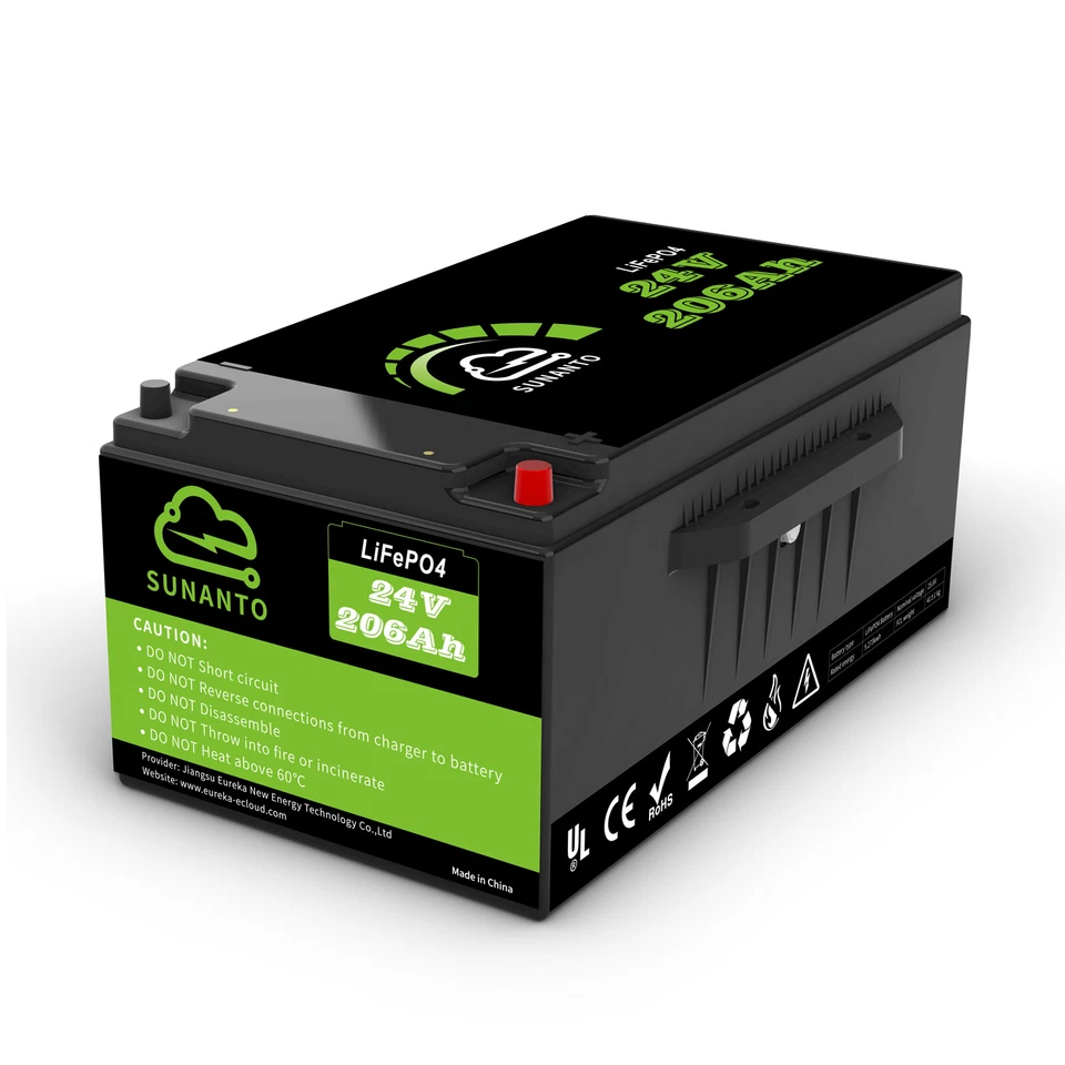 24V 206Ah LiFePO4 Lithium Battery 5.27KWh Solar & RV Truck Backup/Startup Power - Image 1 of 4