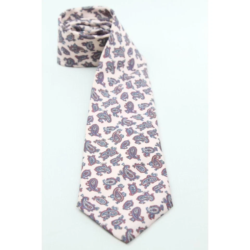 Corbata Sears Clásica Para Hombre Paisley Vintage Regular Corbata Rosa 43107 Foto 1 de 4