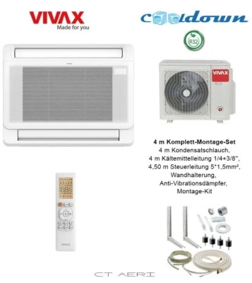 VIVAX Flur-Truhe 9000 BTU + 4 m Komplett Montageset 2,6KW Split Klimaanlage A+++ - Bild 1 von 4