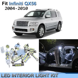 16x Xenon White LED Interior Lights Kit For 2004-2010 Infiniti QX56 - Picture 1 of 11