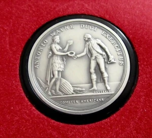 Años 70 US Mint America’s First Medals Series Peltre General Anthony Wayne - Imagen 1 de 4